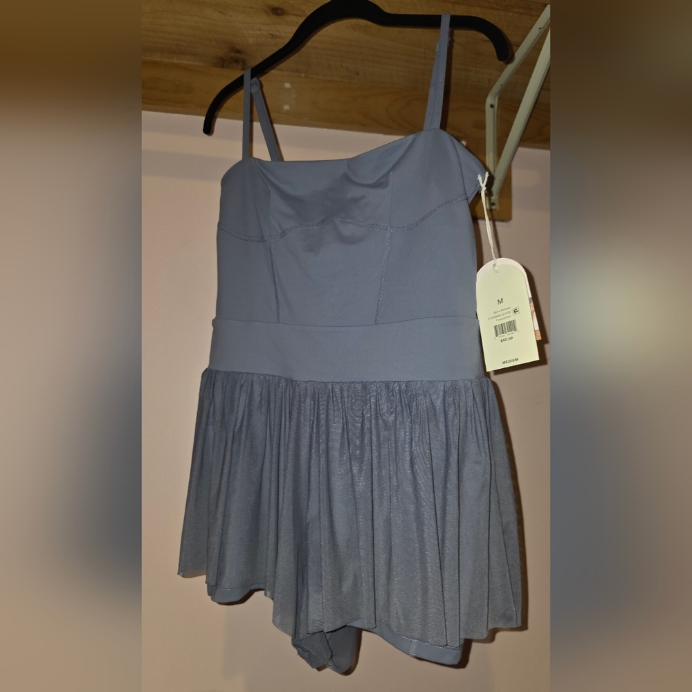 Blogilates Barre Active Romper Steel Blue Size M - Picture 6 of 16